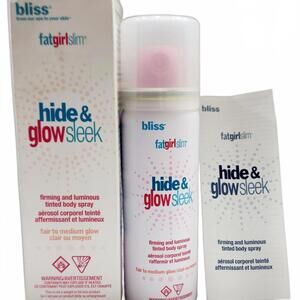 Bliss Hide Glow Sleek TINTED BODY SPRAY Fair Medium Firm Luminous 1 oz/28g New